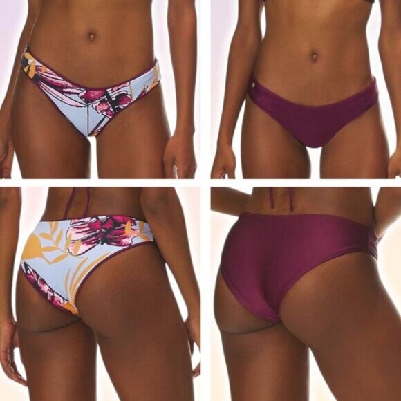 NWT MAAJI Beach Plum Reversible Sublime Signature Cut Bikini Bottom Womens Sz XL - Picture 1 of 9